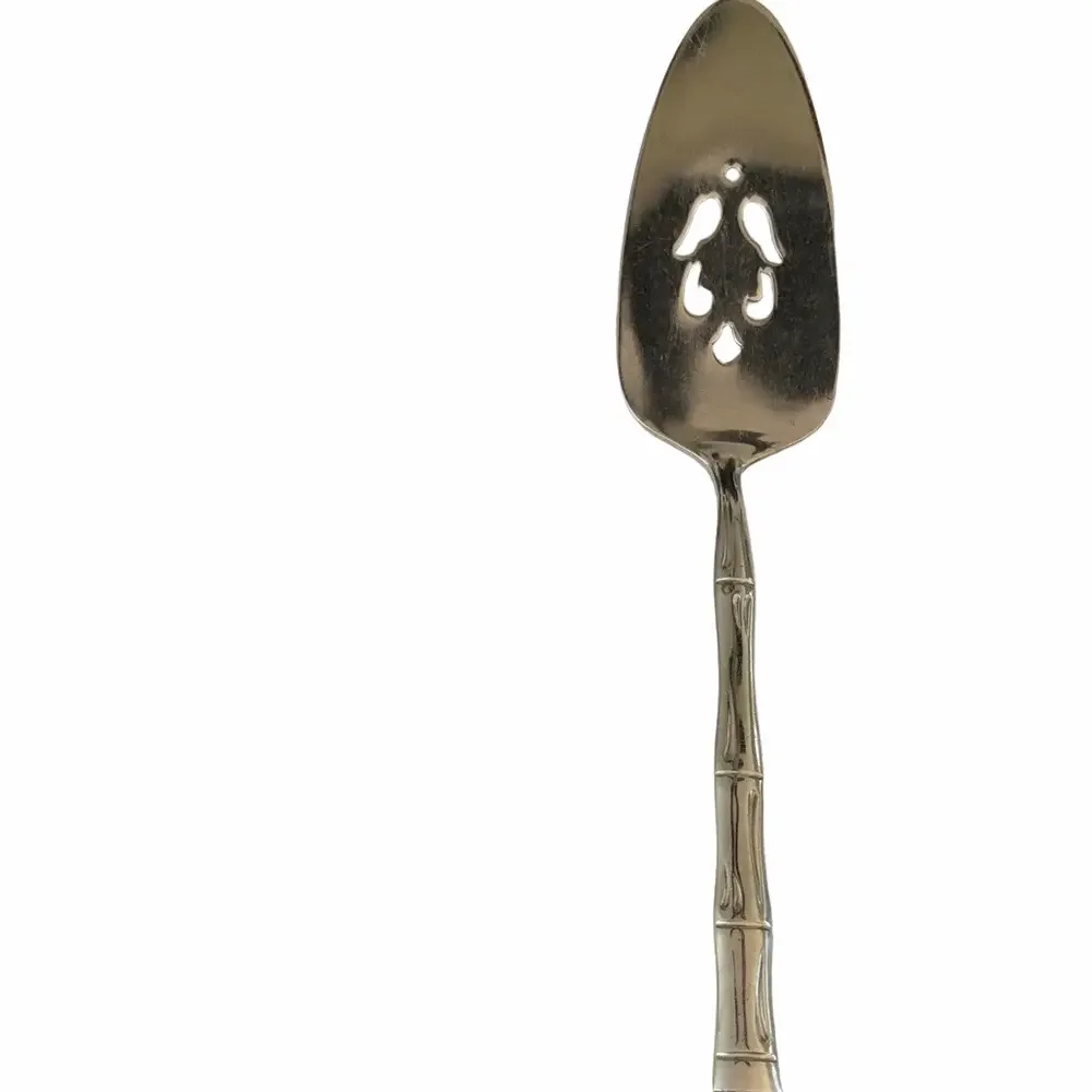 Towle Supreme Cutlery Bamboo Bright finish stainless steel slotted pie server9.5